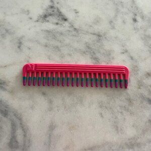VTG 80s/90s MEBCO Pink Twice Dipped Teal & Purple Color Wide Tooth Comb